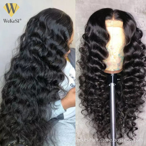 13X6 HD Lace Frontal Wig Human Hair, Wigs HD Lace Pre Plucked,WeKeSi Luxury 100% Virgin Human Hair Lace Front Wig